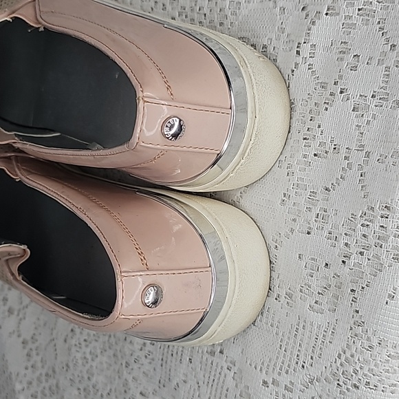 MICHAEL Michael Kors blush pink leather mesh slip on boat shoes flats sz 9 - Picture 8 of 9